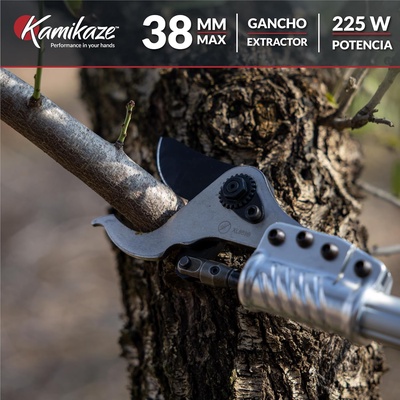 Tijera de Poda con P�rtiga Kamikaze KV150: 155cm, Corte �38mm + 2 Bater�as Litio